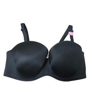 NEW Cacique 38DD Smooth Boost Strapless Multi-Way Bra Black Convertible 1052039